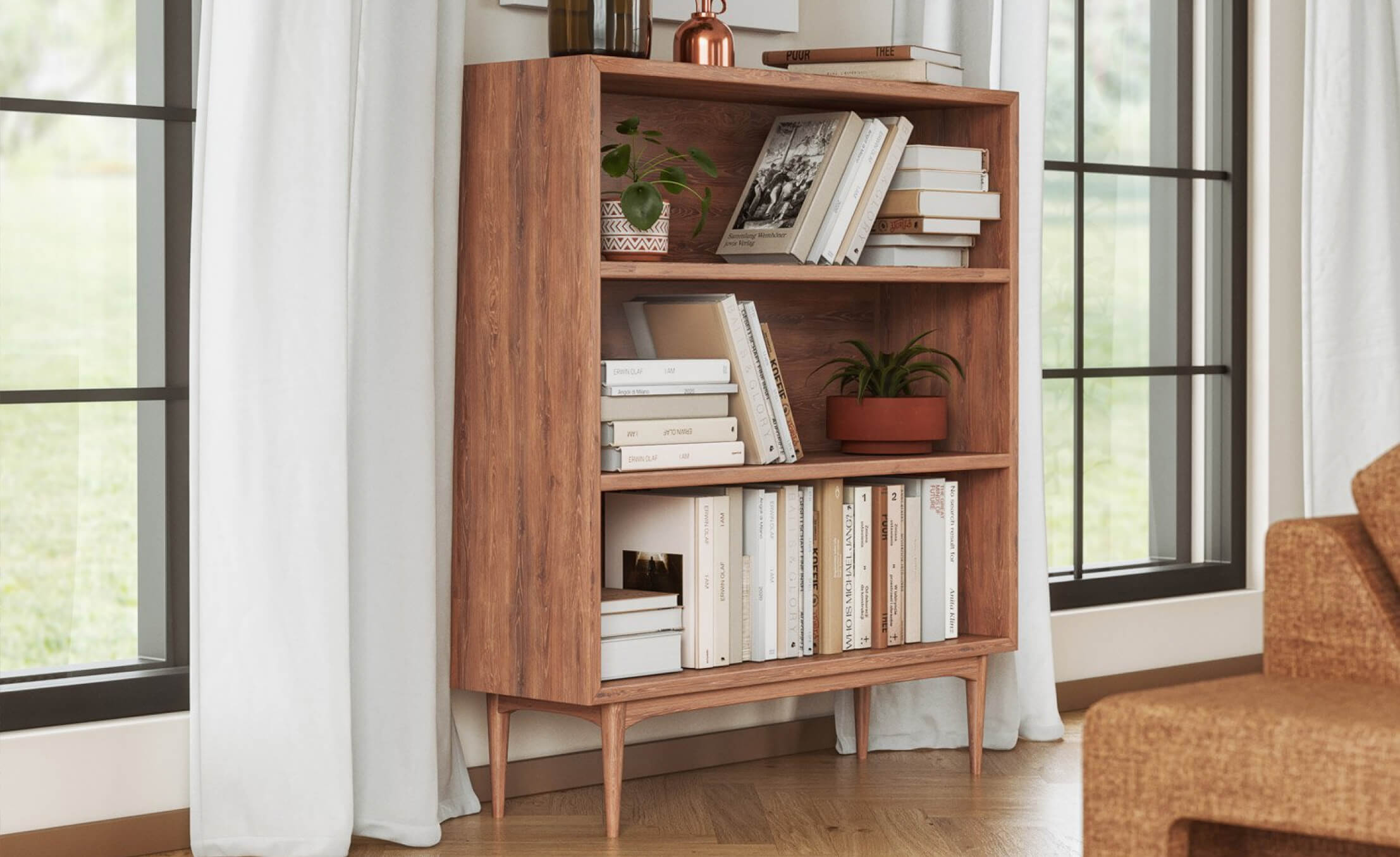 Solid Wood 3-Tier Display Shelf - Image 4