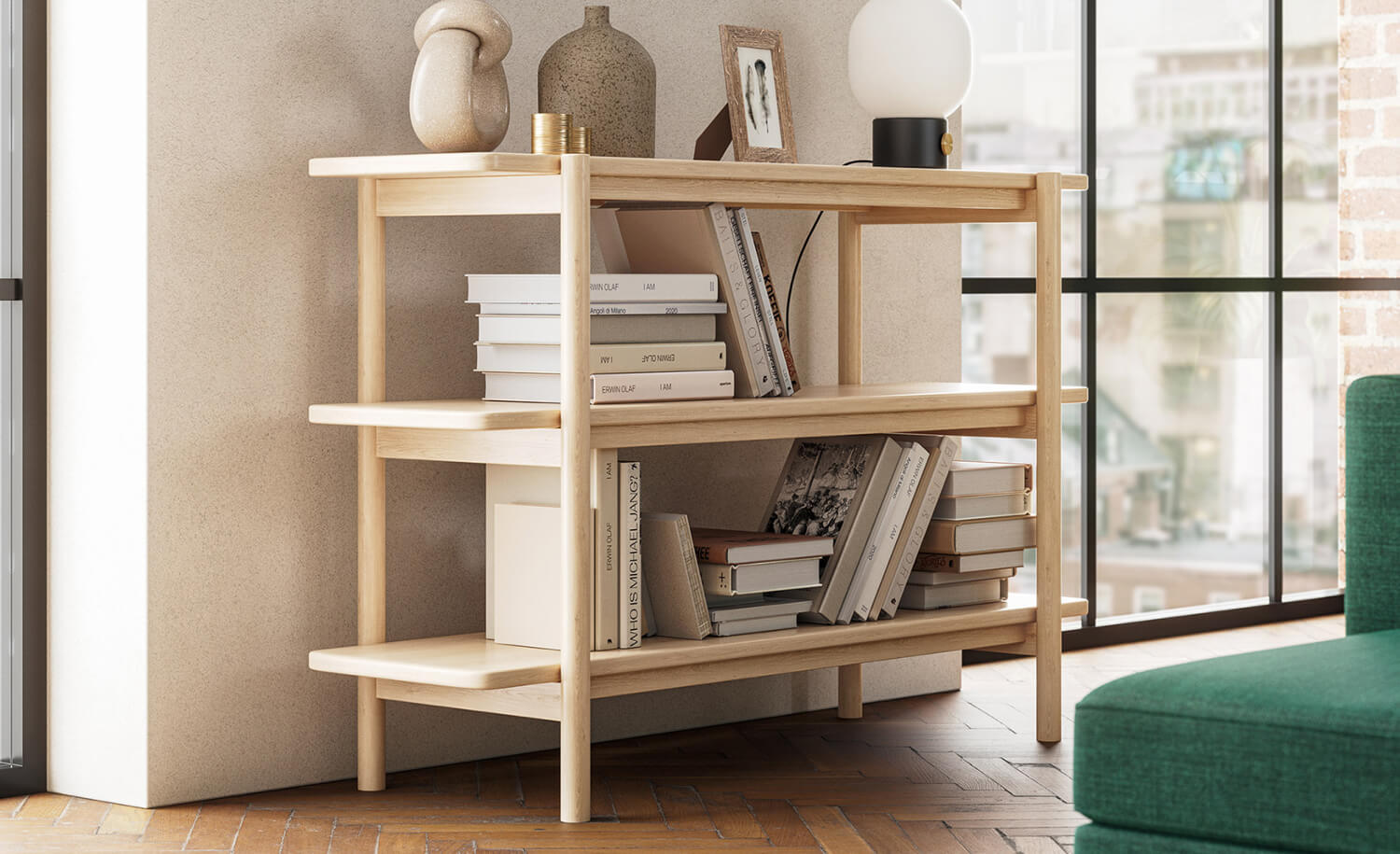 3-Tier Solid Wood Shelf - Image 4