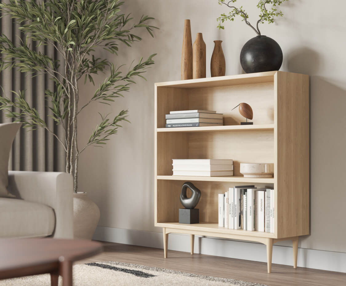 Solid Wood 3-Tier Display Shelf - Image 2