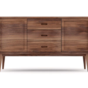 Large 4-Door Solid Wood Credenza