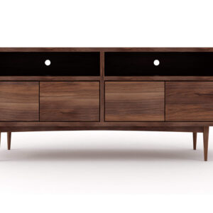 Modern 62?? Hardwood Media Center with Cable Management