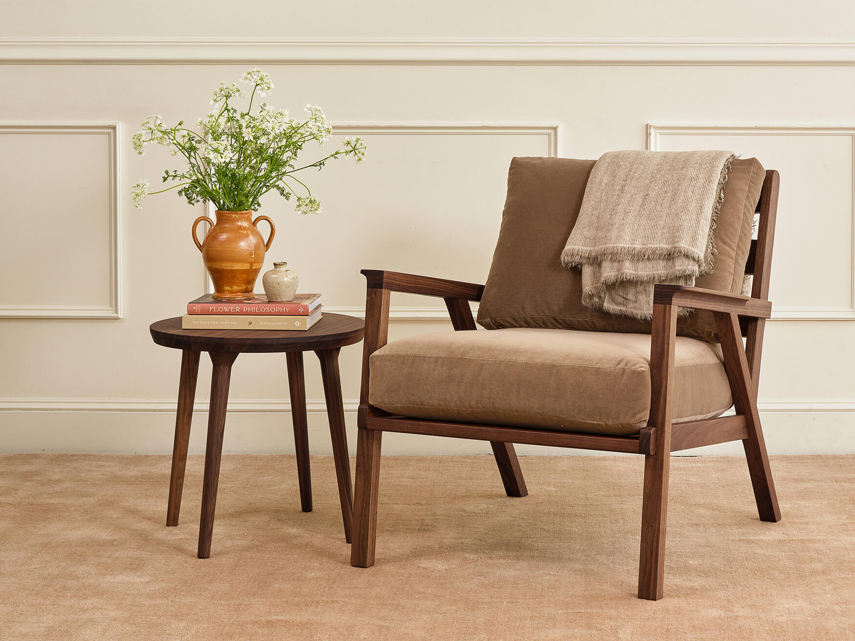 modern Accent Chair in Natural Latex - Image 2